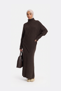 Ribbed Poncho Set
